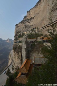 View of the Water Goddess Temple and Sky Bridge Are