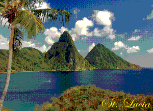 Pitons from Anse Chastanet